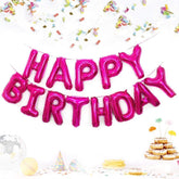 PartyCorp Purple Happy Birthday Alphabet/Letter Foil Balloon Banner Decoration for All Ages, Birthday Party Supplies